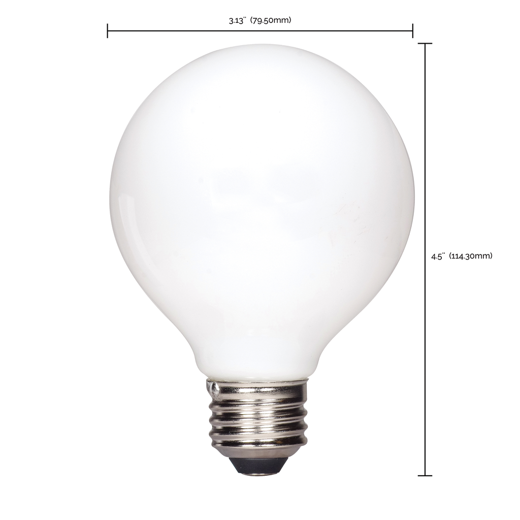6.5 Watt G25 LED; Soft White; Medium base; 2700K; 650 Lumens; 120 Volt