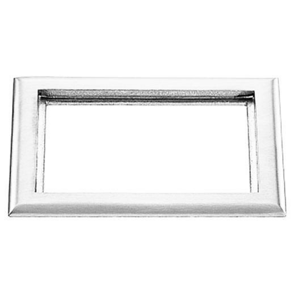 2-Gang Carpet Flange, Rectangular, 6.00" X 8.14", Clear Polycarbonate