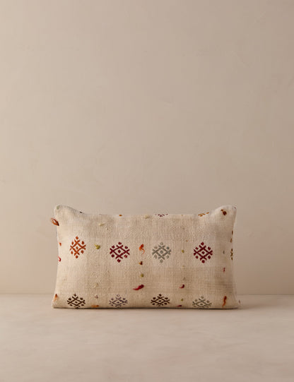 Vintage Lumbar Pillow No. 330, 12" x 20"