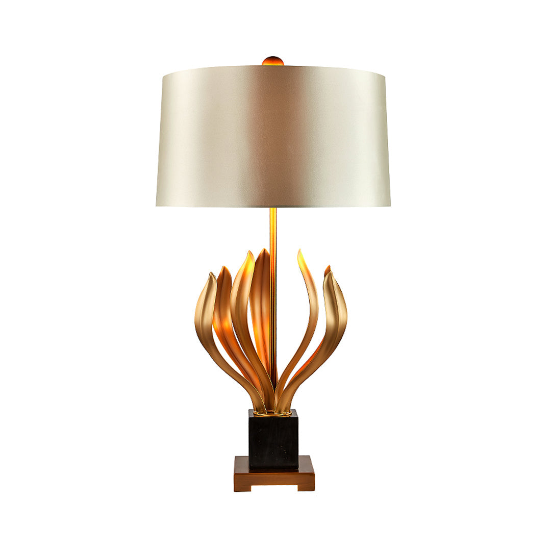 Vintage Metal Table Lamps Creative Fabric Shade Nightstand Lamp