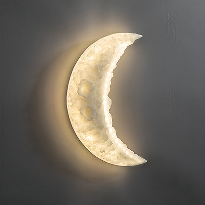 Wall Light Moon Modern Minimalist Resin Bedroom Textured Crescent Lamp