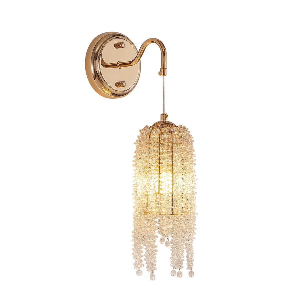 Wall Lights with Crystals Glam Gold Finish Luxury Lamp