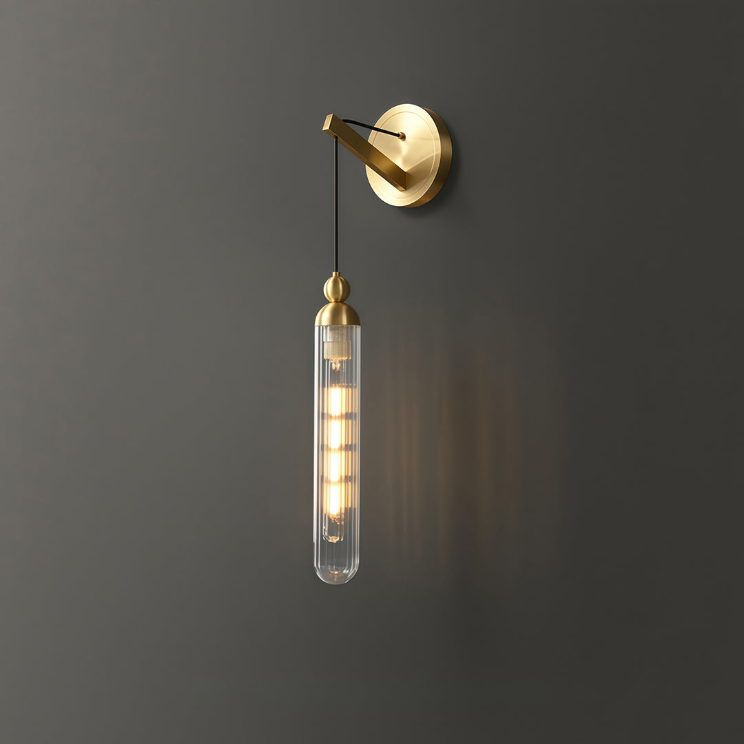 Wall Mount Pendant Light Modern Minimalist Brass Lamp