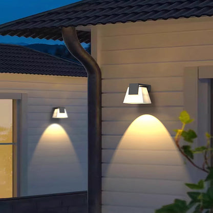 Wall Mounted Outdoor Lights Waterproof Black Geometric Lamp
