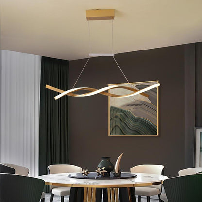 [Open-Box]]Interwoven Waves LED Modern Pendant Lighting Hanging Lamp Island Lights
