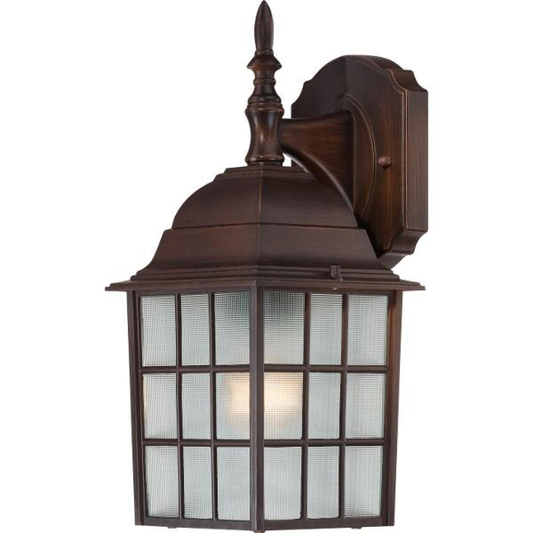 Adams - 1 Light - 14" Outdoor Wall with Frosted Glass, Color retail packaging