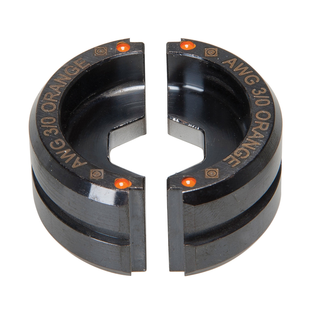 3/0 Dies for Crimping Color-Coded Copper & Aluminum Lugs & Splices*(Require UA22 adapter when used with ECCXL, HCCX, & RCCX tools)