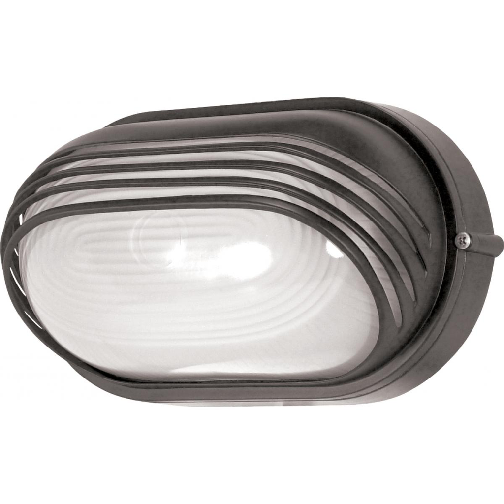 1 Light - 10'' Oval Hood Bulkhead - Architectural Bronze Finish