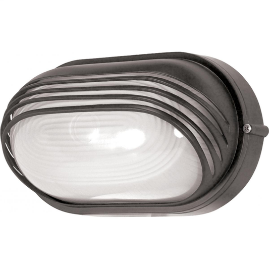 1 Light - 10'' Oval Hood Bulkhead - Architectural Bronze Finish