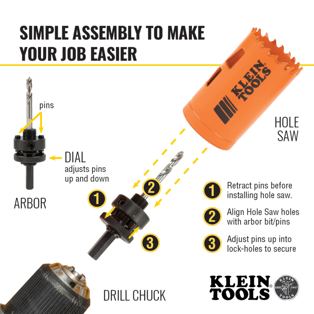 Bi-Metal Hole Saw Kit, 8-Piece