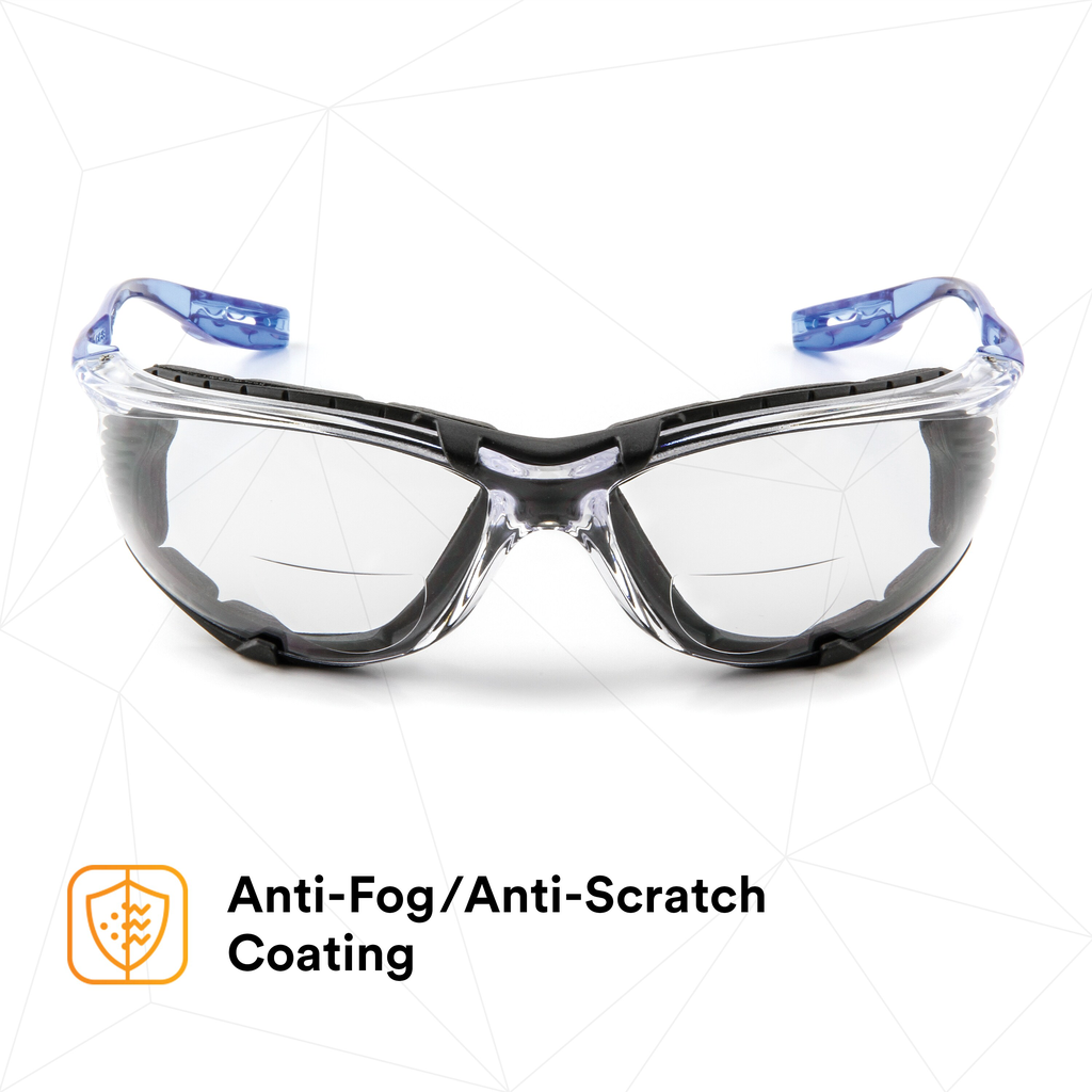 3M Virtua CCS Protective Eyewear 11872-00000-20, with Foam Gasket, CLEAR Anti-Fog Lens, 20 EA/Case