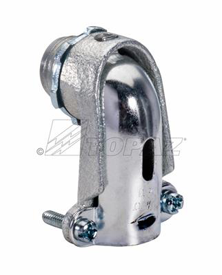 2-1/2" 90° Insulated Throat Squeeze Type BX-Flex Connector