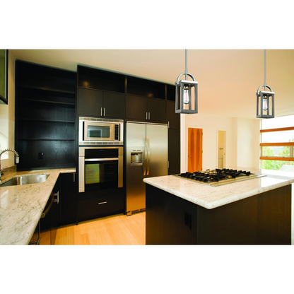 Bliss - 1 Light Mini Pendant - Driftwood Finish with Polished Nickel Accents