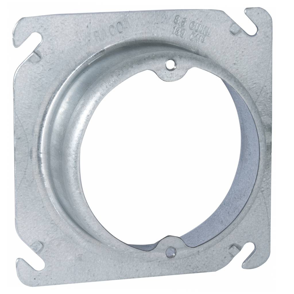 4 in. Square Cover, Raised, 1-1/4 in. Open, Ears 2-3/4 in. O.C