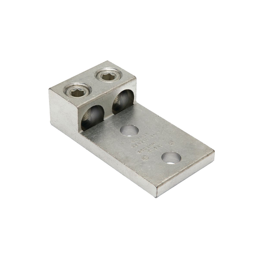 Aluminum Universal Terminal, 2 Conductor, 2 Hole,  2 AWG (Str)-600 kcmil