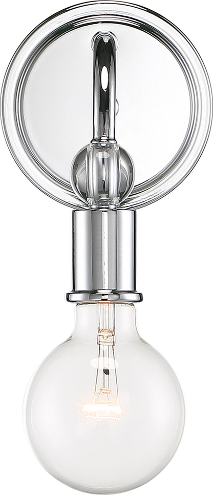 Bounce - 1 Light Wall Sconce with Crystal Accent - Polished Nickel Finish