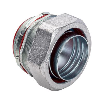 1/2” Straight Liquidtight Connector, HDG, with Insulated Throat