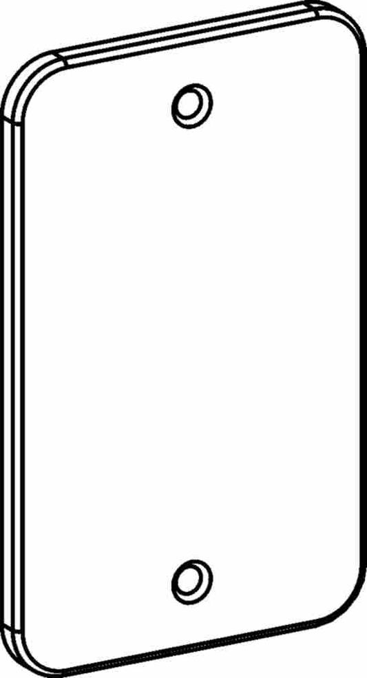 3/16" RAISED, UTILITY BOX BLANK COVER