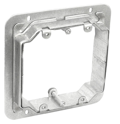 AMR211B - Two-Gang Adj. Depth Device Ring 3/4 to 1-1/2" Raised, 4-11/16", 10 Pak