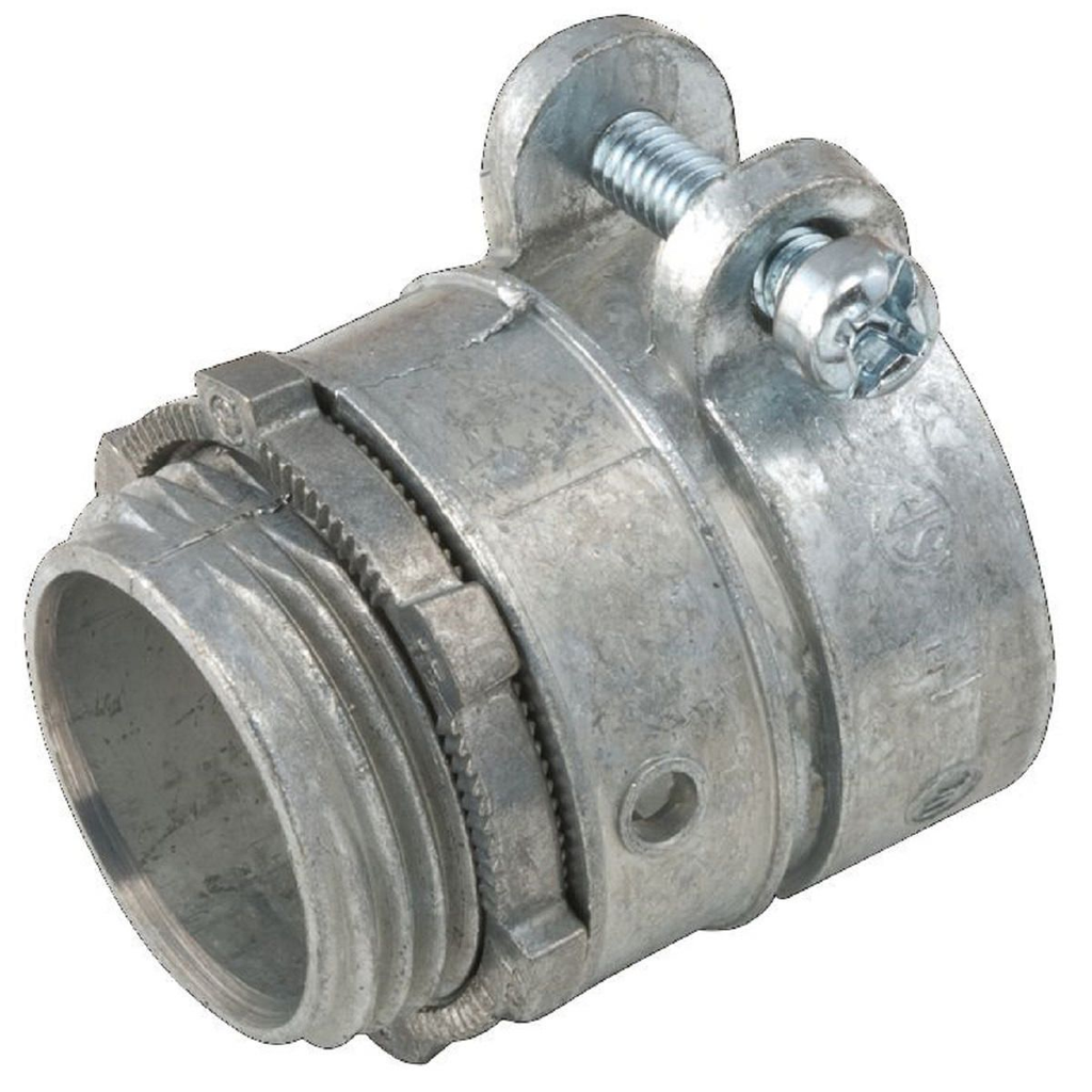 1-1/4 in. Flex Straight Squeeze Connector, Uninsulated