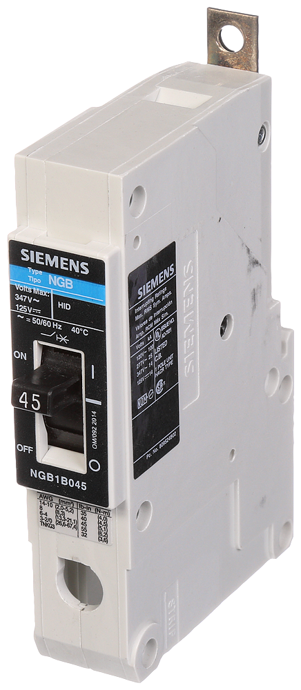 BREAKER NGB 1P 45A 347V 14KA LD LUG