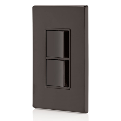 15 Amp Decora Single-Pole / Single-Pole Combination Switch, Grounding, Brown