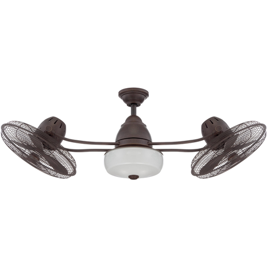 48" Bellows II Indoor/Outdoor (Damp) in Aged Bronze Textured w/ Aged Bronze Blades
