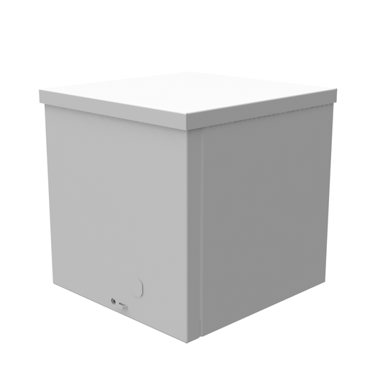 8x8x8 Screw Cover Type 3R UL Listed Steel Knockouts ANSI 61 Gray Quad D Knockout For Lock Emboss Mounting Holes In Back