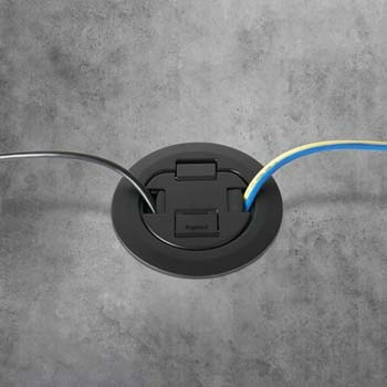 4AT Prewired Dual Service Evolution™ Poke-Thru Device-Black
