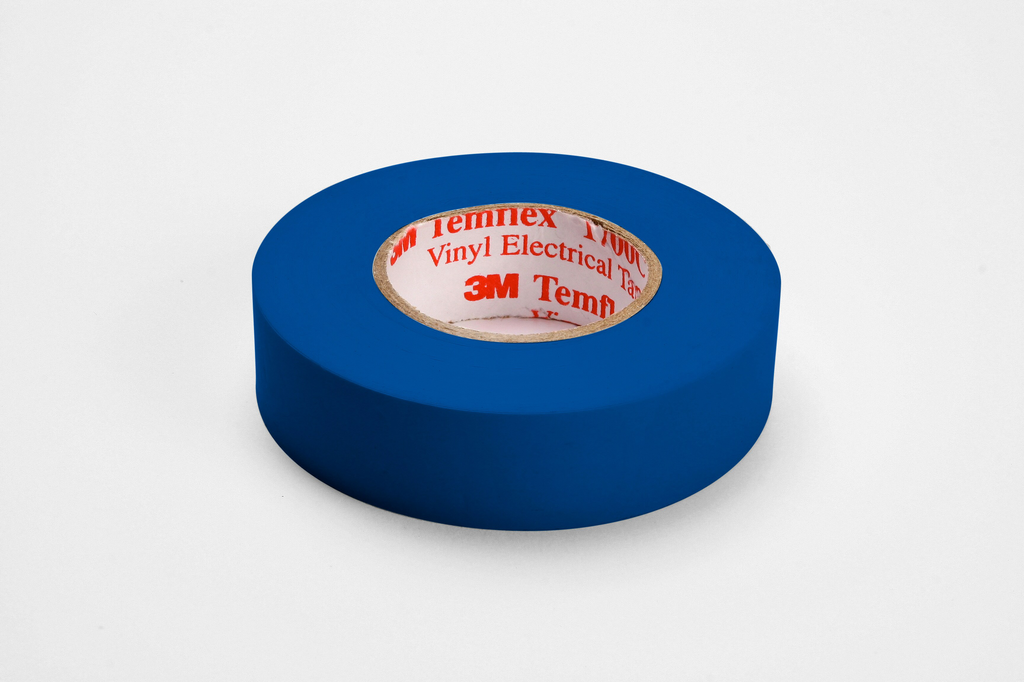 3M™ Temflex™ Vinyl Electrical Tape 1700C, 3/4 in x 66 ft, 1-1/2 in Core, Blue, 10 rolls/carton, 100 rolls/Case