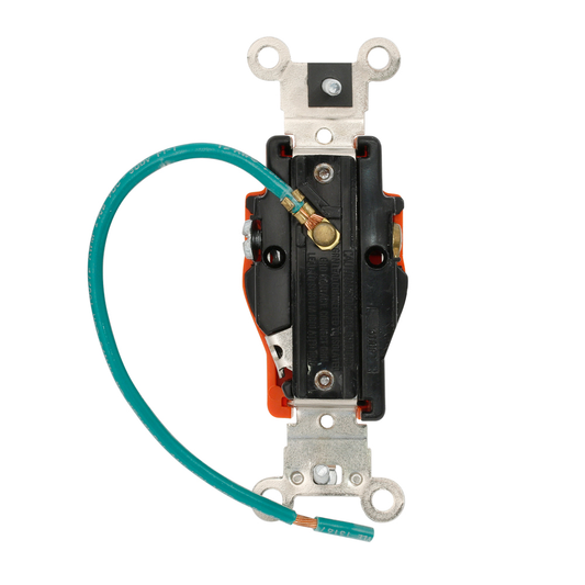 20 Amp Isolated Ground Single Receptacle/Outlet, Hospital Grade, Self-Grounding