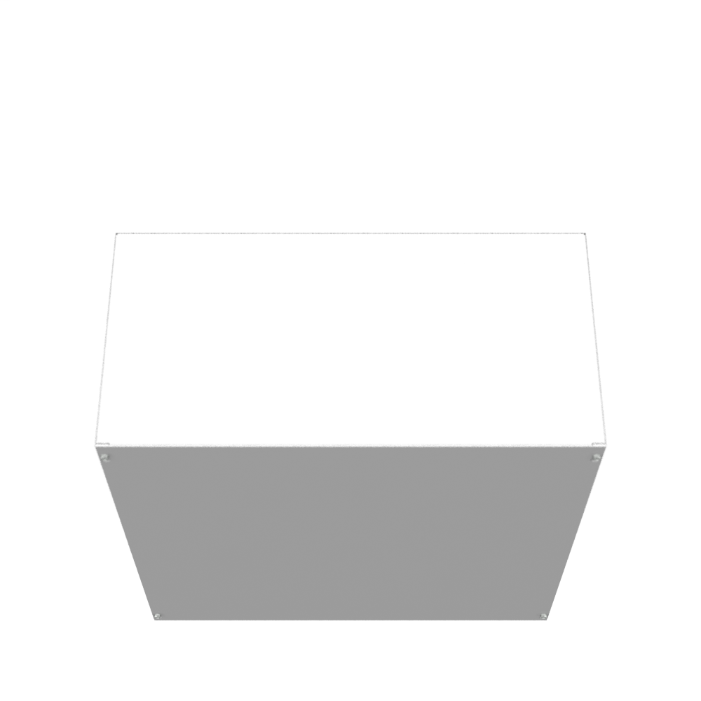 24X12x24 Screw Cover Type 1 UL Steel No KO Gray Cover w/Teardrop Slots Holes In Back
