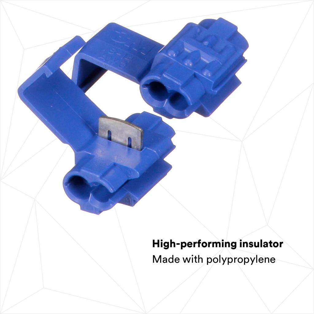 3M Scotchlok Electrical IDC 560B-POUCH, Blue, 1816 AWG (solid/stranded), 14 AWG (stranded), 100 per pouch, 1000/case