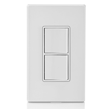 15 Amp Decora Single-Pole / Single-Pole Combination Switch, Grounding, White