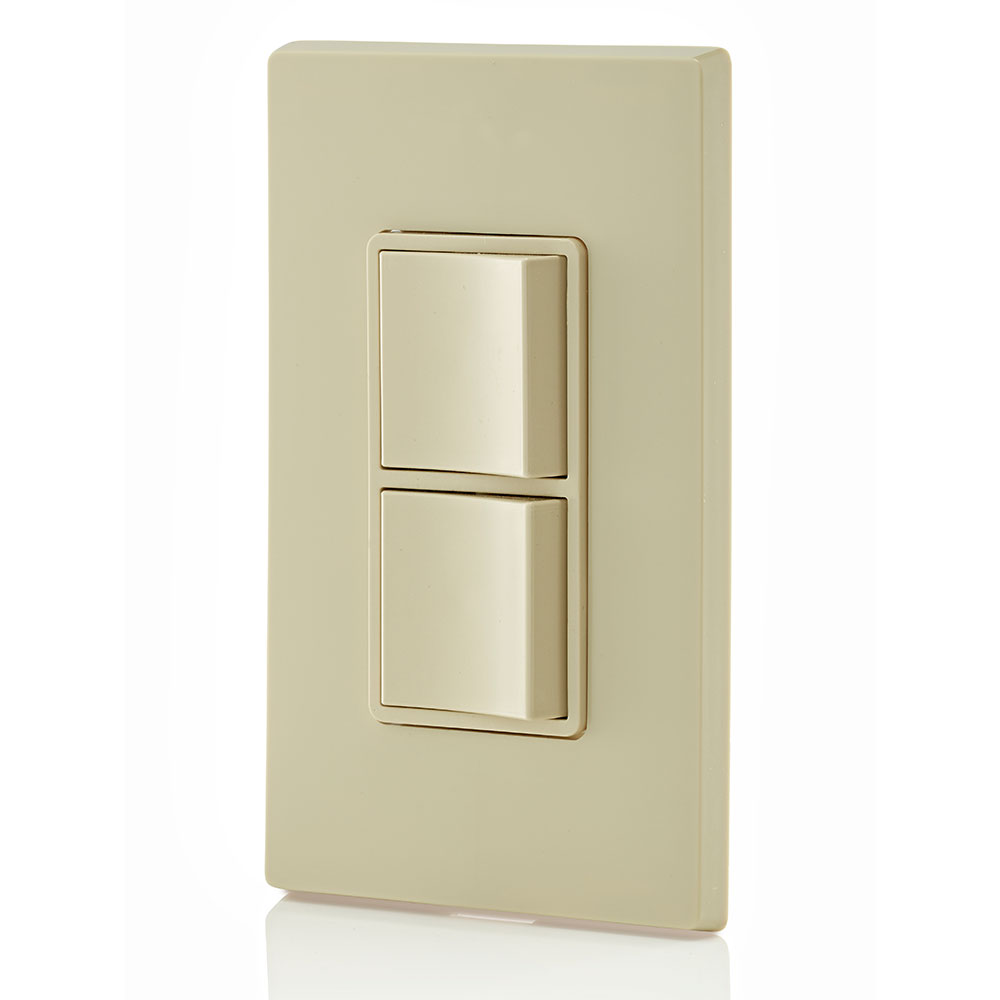 15 Amp Decora Single-Pole / Single-Pole Combination Switch, Grounding, Ivory