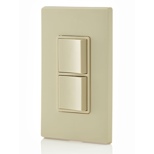15 Amp Decora Single-Pole / Single-Pole Combination Switch, Grounding, Ivory