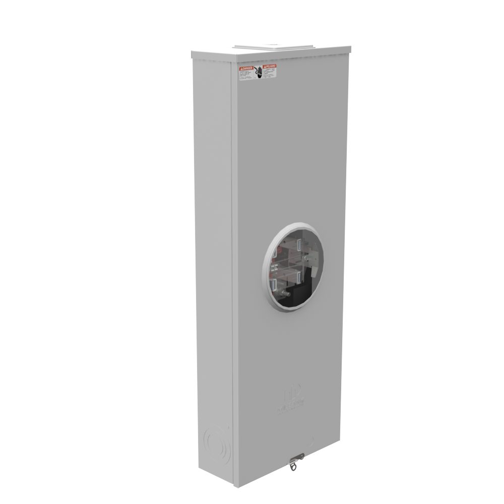 5 Terminal Ringless Large Closing Plate With 3 In Hub Pack Inside Meter Socket Lever Bypass 7-8 In Barrel Lock Ground With Bracket Provision