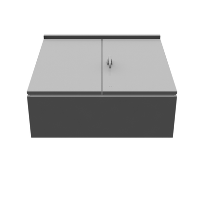 36x12x36 Hinge Cover Type 3R Steel No Knockouts ANSI 61 Gray Double Doors Padlocking 3 Point Handle Back Panel Weld Studs Draw Shield No Center Position