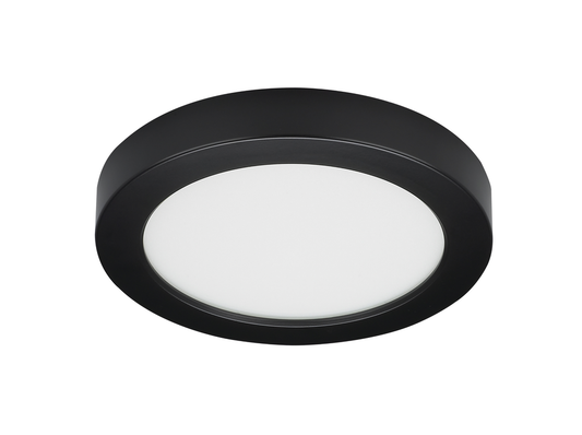 Battery Backup Module Housing Only For Flush Mount LED Fixture; 7 in. Round; Black Finish