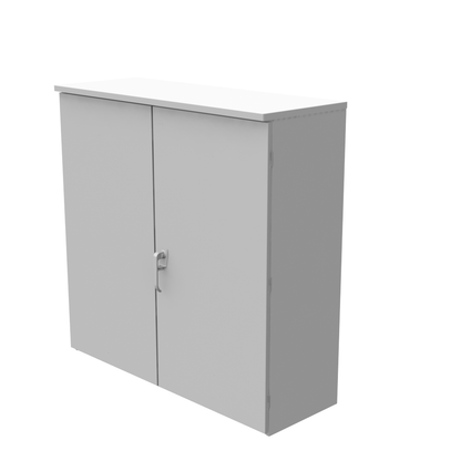 48x16x48 Hinge Cover Type 3R Steel No Knockouts ANSI 61 Gray Double Doors Padlocking 3 Point Handle Back Panel Weld Studs Drip Shield No Center Post