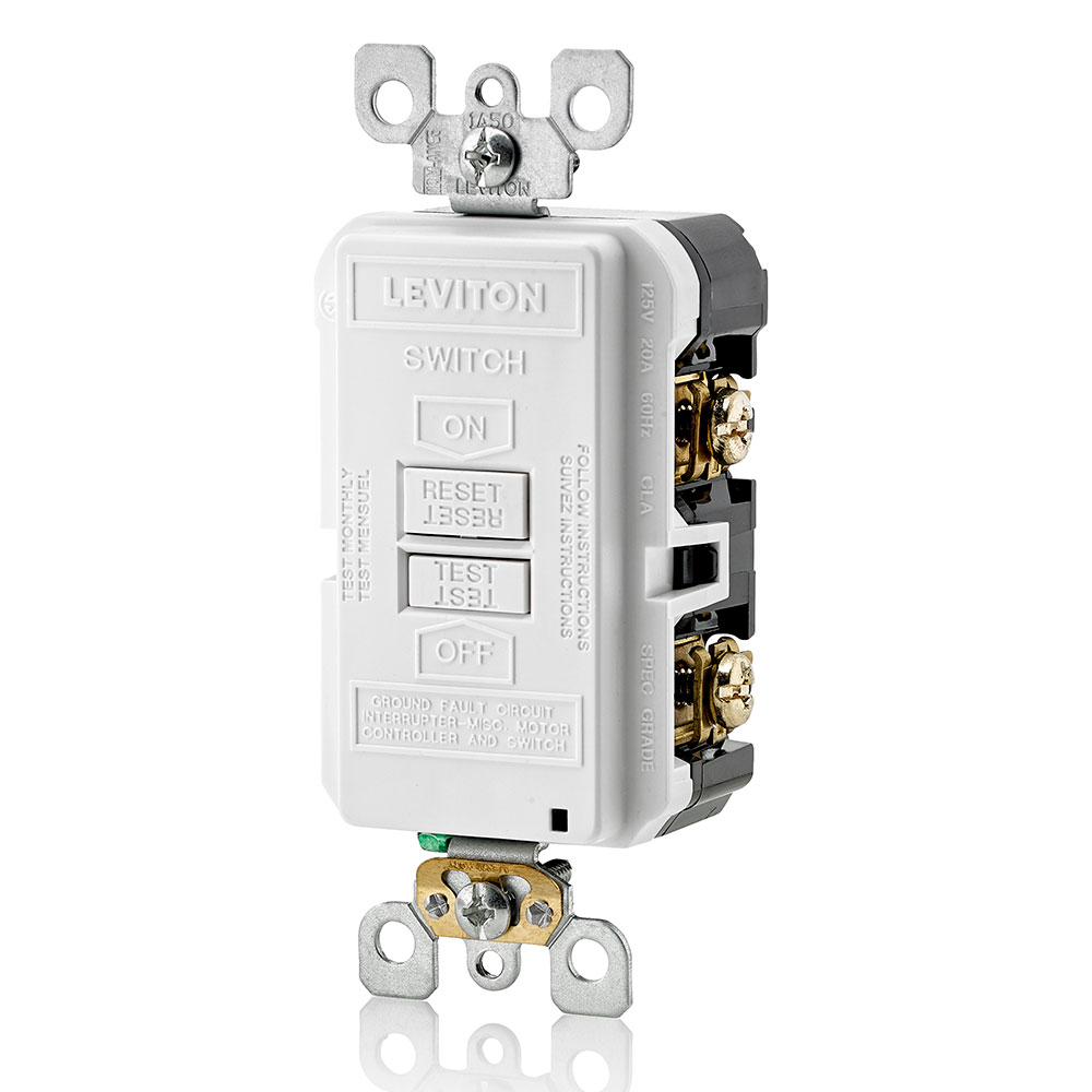 20 Amp, Self Test, Blank Face GFCI with LED Indicator Light