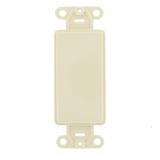 1-Gang Decora Blank Insert, Light Almond