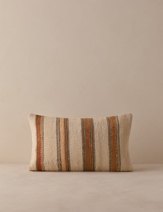 Vintage Lumbar Pillow No. 349, 12" x 20"