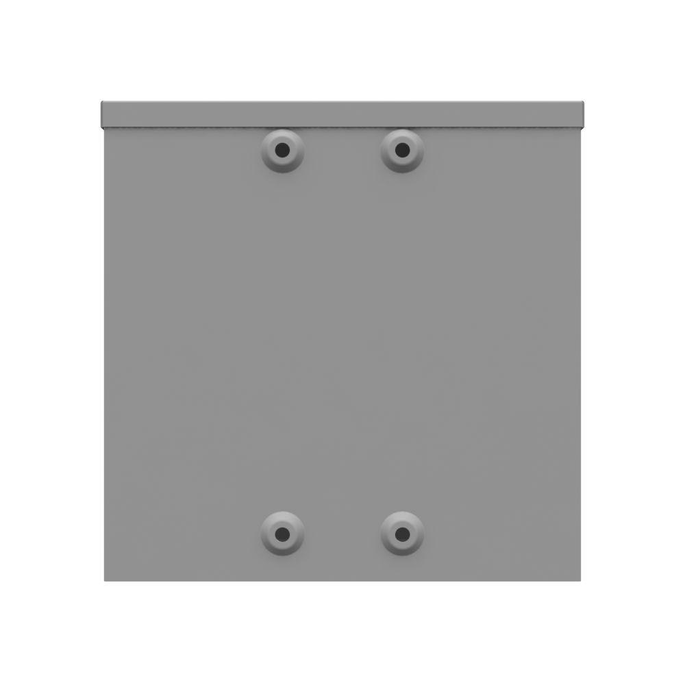 10x6x10 Screw Cover Type 3R UL Labeled Steel Knockouts ANSI 61 Gray Quad D Knockout For Lock Emboss Mounting Hole In Back