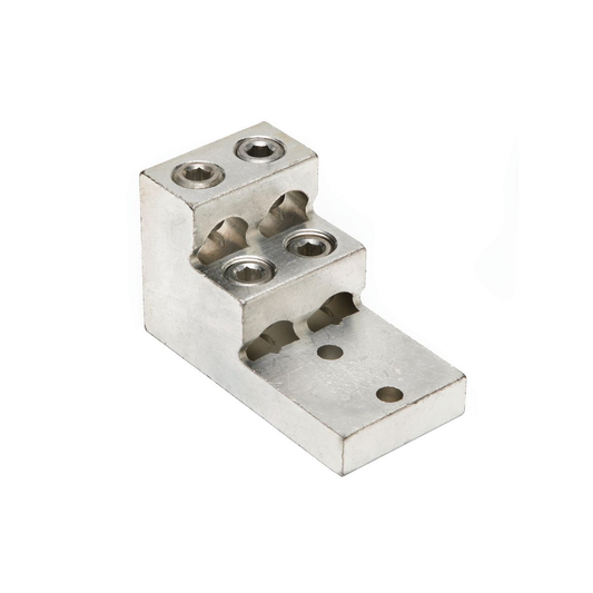 Aluminum Universal Terminal,  4 Conductor, 2 Holes, 2 AWG (Str)-600 kcmil