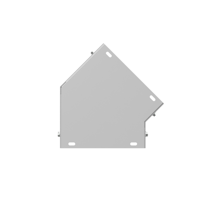 7.656x6x7.656 Wireway Elbow 45 Corner ANSI 61 Gray Steel