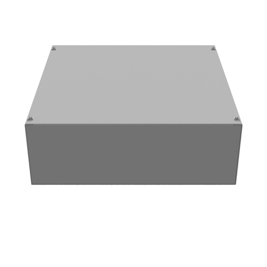 18x6x18 Screw Cover Type 1 UL Listed Steel No Knockouts ANSI 61 Gray Cover With Teardrop Slots Mounting Holes In Back