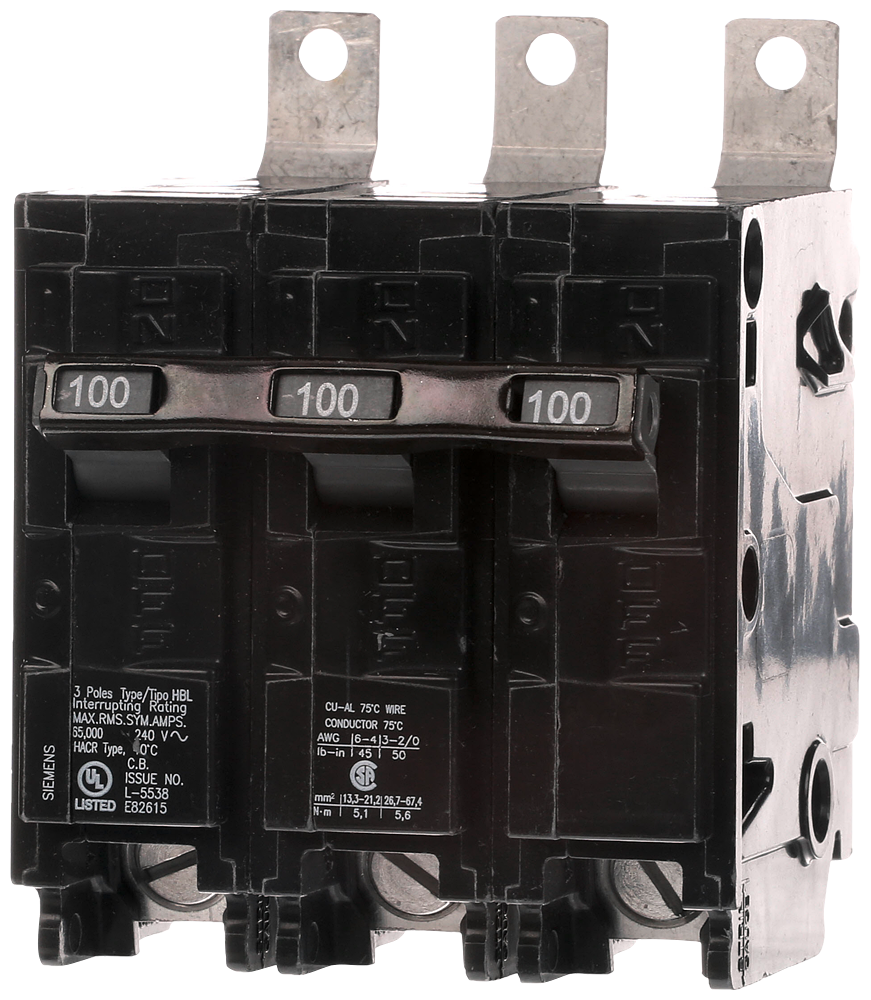 BREAKER 100A 3P 240V 65K HBL