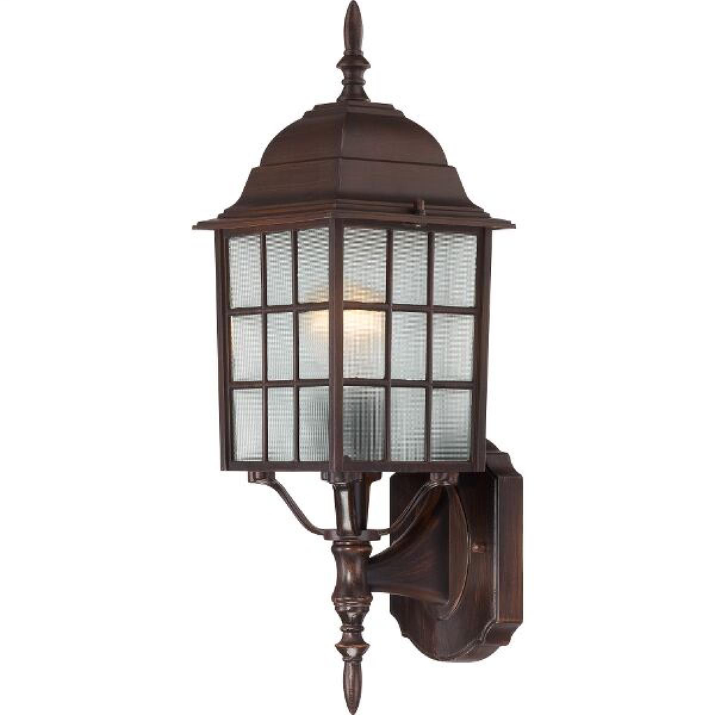 Adams - 1 Light - 18" Outdoor Wall with Frosted Glass, Color retail packaging