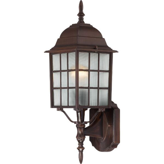 Adams - 1 Light - 18" Outdoor Wall with Frosted Glass, Color retail packaging